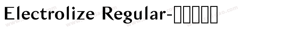 Electrolize Regular字体转换